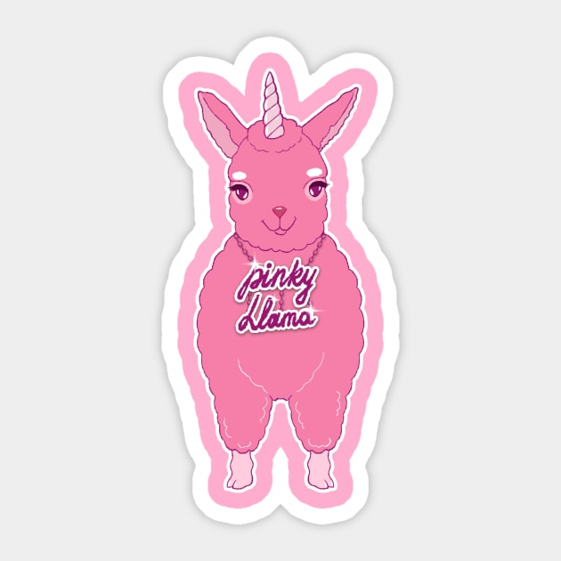 Pink Llama Unicorn Sticker by Noya_Bur